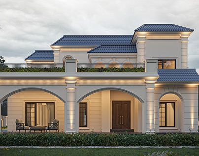 Classic House Designs Exterior Front Elevation, Modern Bunglow Elevations, Classic House Design Exterior, Home Front Elevation Design, Classical Elevation Design, Classic Home Exterior, Traditional Elevation, Home Front Elevation, Indian House Exterior Design