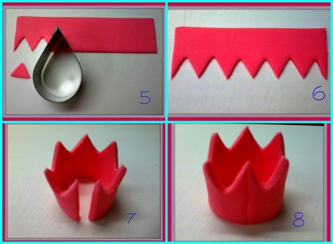 How To Make Crown, Make Crown, Fondant Crown, Crown Cupcake Toppers, Crown Cupcakes, Fondant Tips, Princess Cupcakes, Fondant Cupcake Toppers, Fondant Cake Toppers