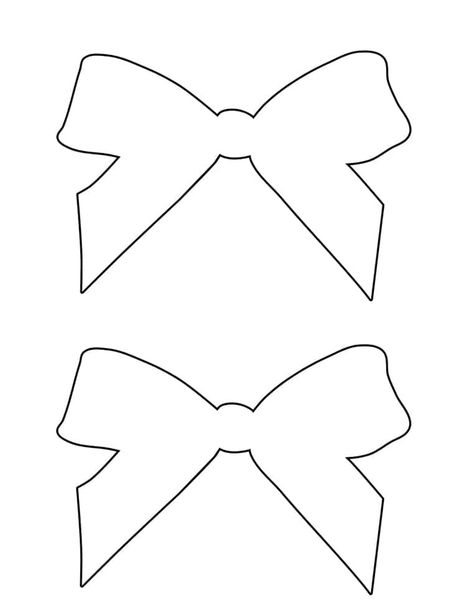 Christmas Bows to Print: Free Printable Bow Template - A Crafty Life Bow Cutout Template, Christmas Bow Template, Christmas Bow Pattern, Bow Template Printable Free, Free Bow Template, Bow Pattern Printable Free, Paper Bow Template, Bows Template, Reindeer Stable