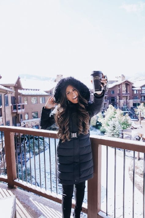 Our Park City Trip in Review [Full Outfit Recap] | The Sweetest Thing City Winter Outfit, Park City Utah Winter, Most Popular Outfits, Utah Outfits, Snow Fits, Black Sequin Pants, Emily Ann, Black Puffer Coat, The Sweetest Thing