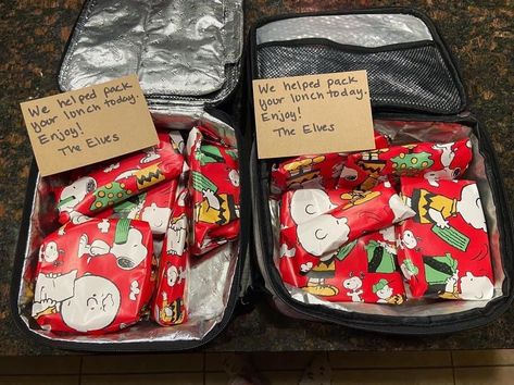 Elf Lunch Ideas, Elf Yourself, Lunch Wraps, Christmas Pj, Paper Lunch, Elf Fun, Elf Ideas, Pack Lunch, Packing Peanuts