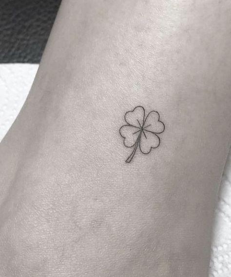 Clover Tattoo For Women, 4 Leaf Clover Tattoo For Women, 4 Leaf Clover Tattoo, Leaf Clover Tattoo, Clover Tattoo, Clover Tattoos, 4 Leaf Clover, Small Tattoo Designs, Small Tattoo