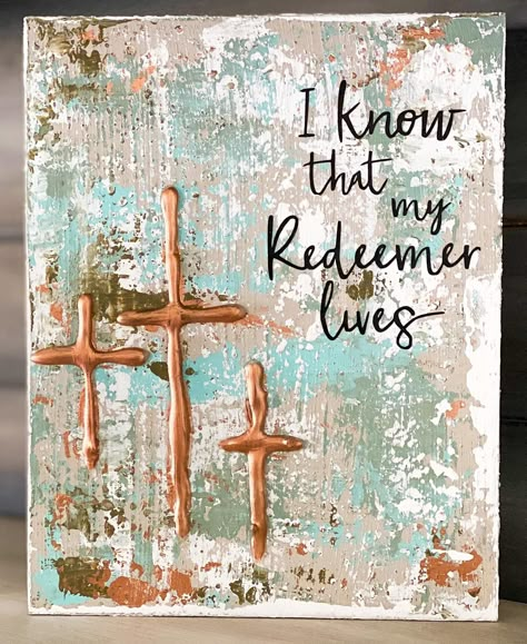 Faith Inspired Paintings, Simple Christian Painting Ideas, Angel Painting Easy, Cross Painting, Worship Art Painting, Cross Paintings On Canvas, Christian Painting Ideas, Paintings Of Crosses On Canvas, Hand Painted Crosses On Canvas