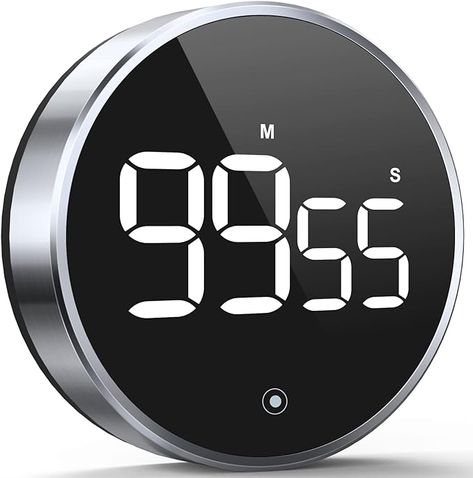 Amazon.com: Digital Kitchen Timer, 3.8'' Large LED Display Countdown Countup Timer, Timer for Kids, Classroom Magnetic Timer, Adjustable Volume, Brightness, Easy for Cooking/Study/Office/Exercise (Smooth Knob): Home & Kitchen Office Exercise, Kitchen Timer, Digital Timer, Kitchen Timers, Kids Classroom, Countdown Timer, Study Office, Stand Design, Kitchen Utensils Gadgets