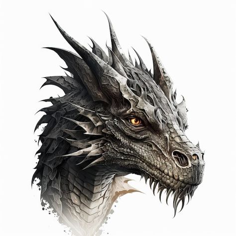 Dragon head portrait illustration drawin... | Premium Photo #Freepik #photo #dragon-fire #creature #dragon-illustration #cartoon-dragon Fire Creature, Dragon Head Drawing, Head Illustration, Head Portrait, Head Drawing, Dragon Fire, Cartoon Dragon, Dragon Illustration, Illustration Cartoon