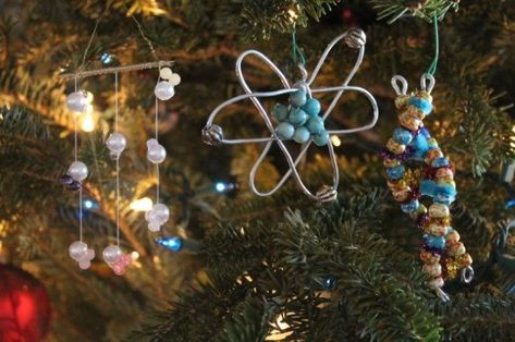 science ornament main Science Christmas Decorations, Science Ornaments, Chemistry Christmas Ornaments, Science Christmas Ornaments, Chemistry Christmas, Science Christmas, Lab Decor, Chenille Crafts, Science Classroom Decorations