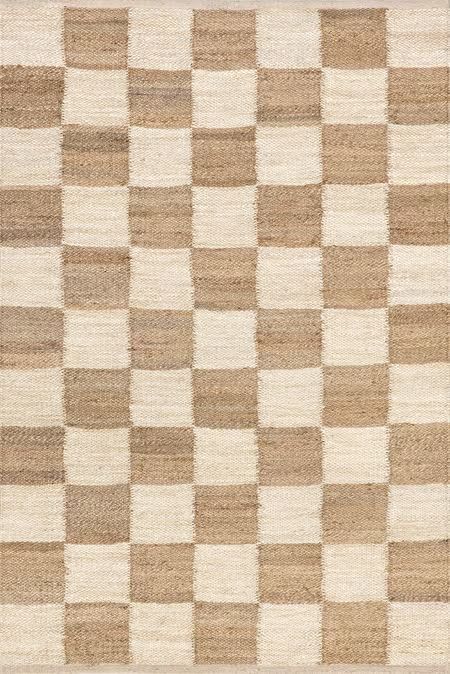 Responsbily Handcrafted Cassia Classic Checkered Ivory Rug Dark Grey Rug, Rug Ivory, Target Rug, Jute Area Rugs, Checkered Rug, Natural Fiber Rugs, Ivory Area Rug, Rugs Usa, Nursery Rugs