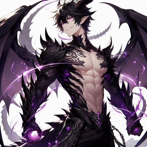 Dragon Human Hybrid Male, Attack On Titan Tattoo, Dark Dragon, Male Anime, Shadow Dragon, Dragon Artwork Fantasy, Demon Art, Art Women, Dragon Artwork