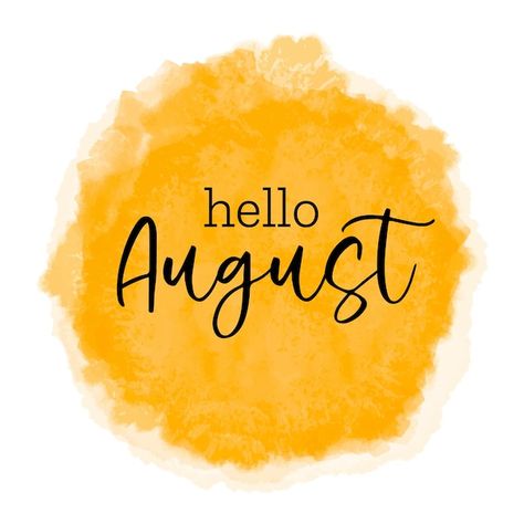 Hello august greeting card welcoming pos... | Premium Vector #Freepik #vector #watercolor-sun #art #art-design #welcome-banner Welcome August, Hello August, Sun Art, Watercolor Texture, Beautiful Tree, Design Vector, Vector Photo, Art Art, Premium Vector