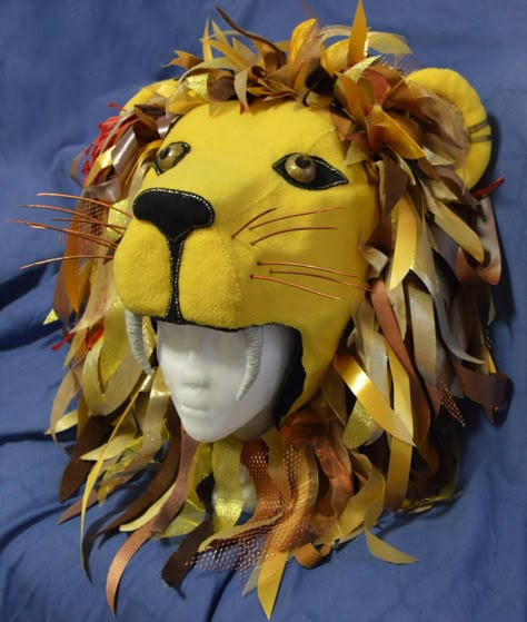 Luna Lovegood Lion Hat #3 by LaurenIsACrazyLlama Luna Lovegood Lion Hat, Luna Lovegood Lion, Luna Lovegood Cosplay, Costume Lion, Lion Witch Wardrobe, Lion King Costume, Lion King Musical, Cardboard Costume, Lion King Jr