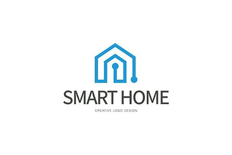 smart homes logo by Logocreative on @creativemarket Mw Logo Design, Smart Home Logo Design, Appliances Logo Design, Smart Home Logo, Appliance Logo, Computer Template, Mw Logo, Company Illustration, Elephant Logo Design