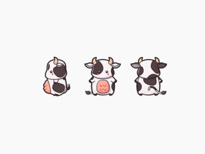 OMG too cute cow illustration <3 Cute Cow Design, Cow Illustration Design, Milk Character, Cute Cow Art, Cow Cartoon, Cow Logo, Cow Tattoo, Cow Wallpaper, Cow Illustration