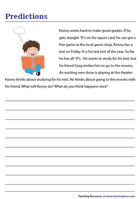 Story Prediction Worksheet, Language Activities Preschool, English Creative Writing, Advance English, Grade Three, Ela Worksheets, Worksheets For Grade 3, Textual Evidence, Making Predictions