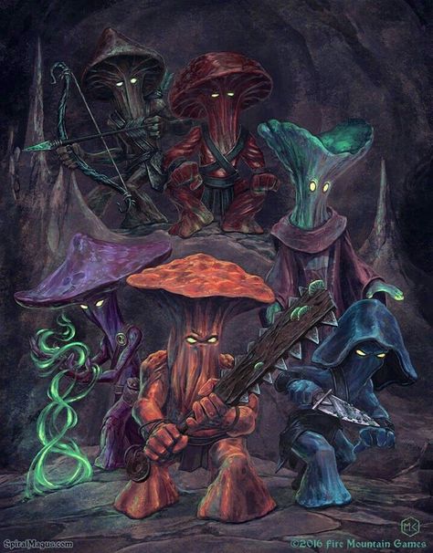 Strange Creatures, Forest Creatures, Fantasy Races, Dnd Art, D&d Dungeons And Dragons, Fantasy Monster, Mushroom Art, Creature Concept Art, Arte Fantasy