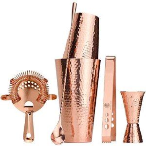 Copper Cocktail Set, Elegant Entertaining, Bar Tool Set, Cocktail Shaker Set, Cocktail Shakers, Cocktail Set, Cocktail Shaker, Craft Cocktails, Hammered Copper