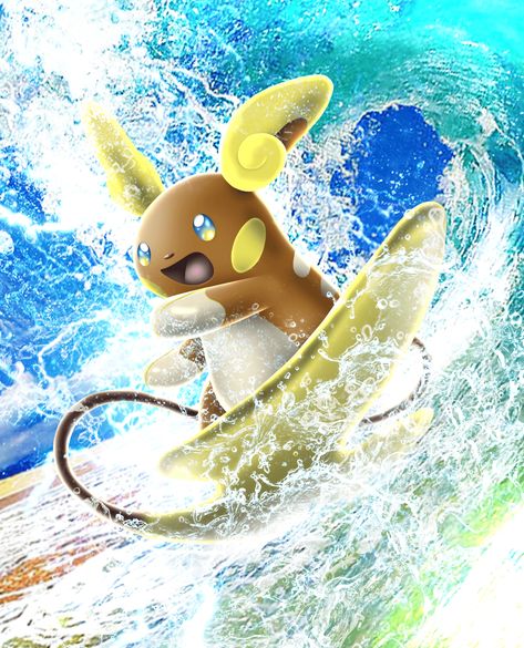 Raichu Wallpaper, Alolan Raichu, Full Illustration, Pokemon Teams, Cool Artwork, Art Illustration, Pool Float, Cool Designs, Illustration Art