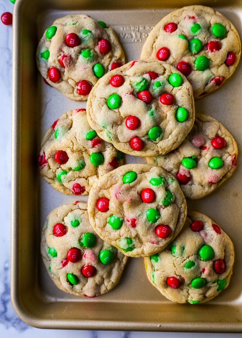 Best M&m Cookie Recipe, Holiday Dessert Platter, Freezable Cookies, Best Christmas Cookie Recipe, Christmas Baking Recipes, M M Cookies, Dessert Platter, Chewy Sugar Cookies, Favorite Cookie Recipe