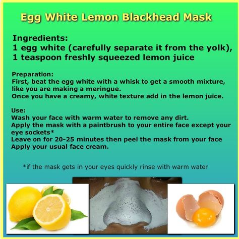 Egg white & Lemon Juice Blackhead Mask Recipe Egg White Mask Benefits, Egg White Lemon Juice Mask, Lemon Juice And Egg White Mask, Egg White Face Mask For Acne, Nose Peeling, Egg White Honey And Lemon Face Mask, Honey And Lemon Face Mask, Egg White And Lemon Face Mask, Lemon Juice Face