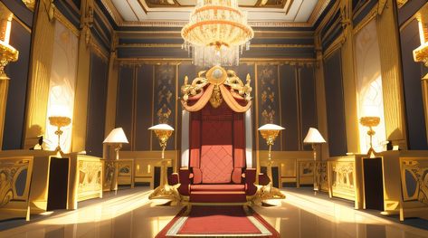 Gacha Throne, Anime Bg, Queen Chair, Royal Chair, Royal Throne, Gacha Backgrounds, Setting Inspiration, Gacha Outfit, Throne Chair