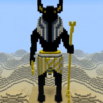 Minecraft Pyramid, Anubis God, Ancient Alexandria, Anubis Statue, Minecraft Statues, House Of Anubis, Ancient Egyptian Deities, Egyptian Deity, Cool Minecraft Creations