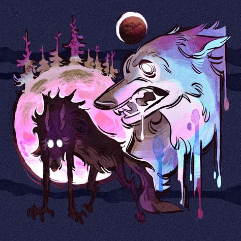 Some spooky wolf doodles #wolf #sketch #animals #spooky #werewolf #freelanceillustrator #drawing Spooky Wolf Art, Werewolf Cartoon, Werewolf Illustration, Werewolf Drawing, Werewolf Aesthetic, Dog Sketch, Wolf Art, Creature Concept Art, Chalk Art