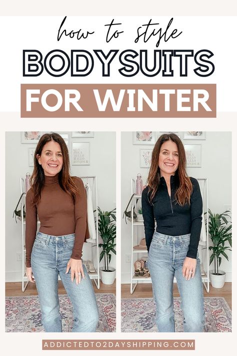 Embrace winter fashion with our latest blog post on trendy bodysuit outfits from Amazon! Discover stylish ways to wear basic bodysuits, including mock neck and long sleeve options. Elevate your winter wardrobe effortlessly with budget-friendly choices that keep you cozy and chic. Winter Bodysuit Outfit, Outfits With Bodysuits, Bodysuit Winter Outfit, Winter Bodysuit, Trendy Bodysuits, Sleeve Variations, Mock Neck Bodysuit, Amazon Dresses, Body Suit Outfits