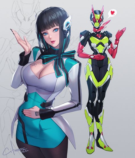 ArtStation - Izu Zero two, Citemer Liu Kamen Rider Zero One Fanart, Citemer Liu, Power Rangers Samurai, Kamen Rider Zero-one, Zero One, Kamen Rider Series, Izu, Zero Two, Disney Marvel