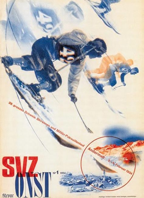 Posters - Herbert Matter® Official Site Herbert Matter, Greenery Flowers, Herbert Bayer, Vintage Ski Posters, American Fine Art, Ski Posters, Poster Ads, Flowers White, Vintage Ski