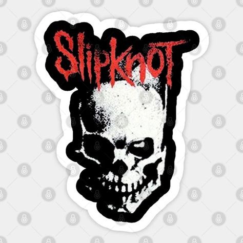 Slipknot Men's Skull and Tribal T-Shirt Black Sticker Black Stickers, Slipknot, New Metal, Custom Items, Art Ideas, Black Shirt, T Shirt, Black, Art