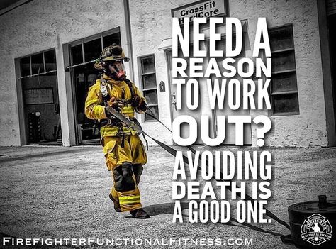 253 Likes, 6 Comments - Firefighter Functional Fitness (@firefighterfunctionalfitness) on Instagram: “- PUT IN THE WORK. - There are so many hazards that we face on the job. Fitness & nutrition are two…” Firefighter Quotes Motivation, Firemen Quotes, Firefighter Memes, Police Workout, Firefighter Workout, Firefighter Training, Firefighter Humor, Firefighter Paramedic, Firefighter Pictures