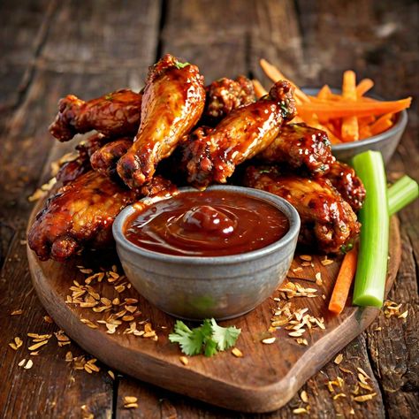 Sesame Chicken Wings Recipe, Juicy Chicken Wings, Buffalo Chicken Wings Recipe, Wings Recipe Baked, Slow Cooker Chicken Wings, Bbq Recipes Ribs, Chicken Wing Recipes Baked, Smoked Sausage Recipes, Smoked Chicken Wings