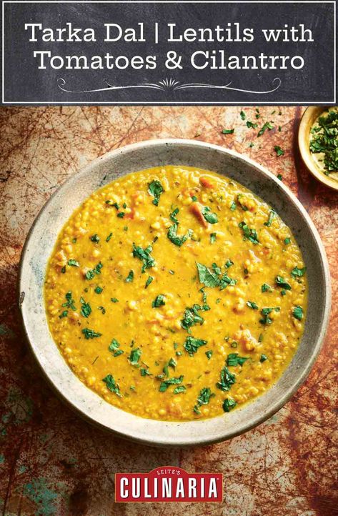 An easy and healthy, yet perfectly spiced, tarka dal is something you'll crave. Lucky for you, it's simple to whip up at a moment's notice. #lentils #vegetarian #healthyish #indian Recipe Lentils, Tarka Dal, Indian Dinner Recipes, Cilantro Recipes, Floral Sheet Set, Mother Earth Living, North Indian Recipes, Dandelion Seeds, Dal Recipe