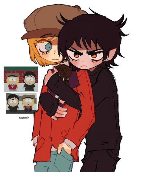 noogats Stendy Fanart, Damien And Pip, Dip South Park, Pip Pirrup, Pip And Damien, Pip X Damien, South Park Game, Damien Thorn, Cute Small Drawings