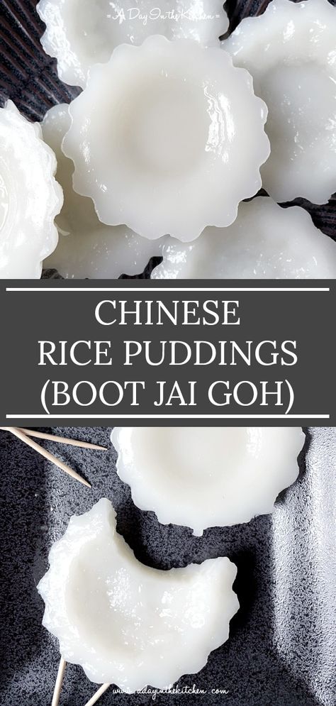 Chinese Rice Pudding, Singapore Dessert Recipes, Rice Flour Pudding, Chinese Deserts Recipes, Asian Pudding, Chinese Pudding, Chinese Sweet Rice Cake, Sweet Glutinous Rice Recipe, Recipe With Glutinous Rice Flour