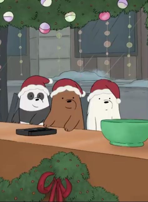 We Bare Bear Christmas, We Bare Bears Christmas, Square Widget, Pfps Cartoon, Christmas Wallpapers Aesthetic, Friends Pfp, Trio Pfp, We Are Bears, Friendship Wallpaper