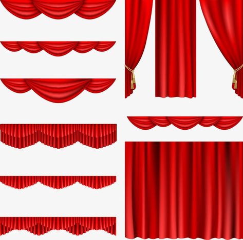 Paper Curtain, Red Velvet Curtains, Curtains Vector, Theatre Curtains, Stage Curtains, Curtains And Draperies, Luxury Curtains, Red Curtains, Red Rooms