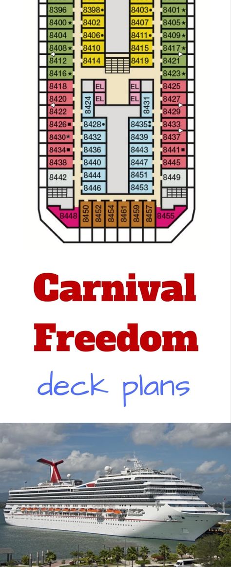 Carnival Freedom Deck Plans Carnival Cruise Bahamas, Carnival Paradise, Cruise Bahamas, Jamaica Cruise, Carnival Freedom, Carnival Ships, Carnival Inspiration, Deck Plan, Carnival Breeze