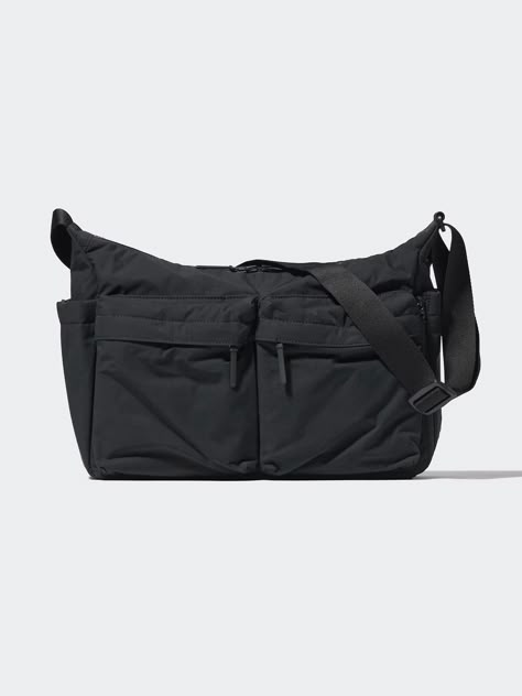 Unisex Multi-Pocket Shoulder Bag | UNIQLO NL Uniqlo Multi Pocket Shoulder Bag, Uniqlo Viral Bag, Uniqlo Shoulder Bag, School Bag Ideas, Muji Stationary, Uniqlo Bag, Bag Uniqlo, Japanese School Bag, Multi Pocket Bag