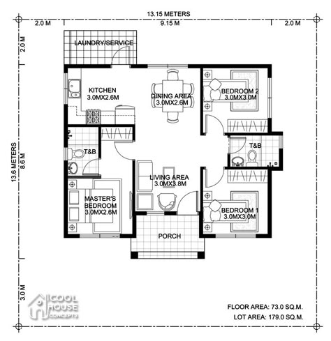 5 Bungalow House Design With 3 Bedrooms And 2 Bathrooms (Floor Plans Included) Bungalows Ideas, Residential Plan, 3 Bedroom Home Floor Plans, Bungalow House Floor Plans, Three Bedroom House Plan, Bungalow Floor Plans, House Pictures, Bathroom Floor Plans, Brick Molding