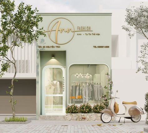 Salon Exterior Design, Fashion Shop Design, Small Shop Design, Fashion Store Design, Spa Interior Design, Shop Facade, Retail Store Interior Design, Shop Profile, Clothing Store Interior