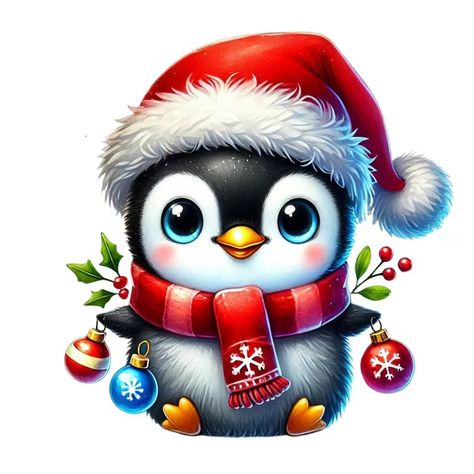 Christmas Penguins Clipart, Instant Download, Winter Wonderland, Watercolor Clipart,holiday Fun Digital Crafting,cute Animals,funny Penguins - Etsy Pinguin Cute, Penguins Crafts, Christmas Penguin Drawing, Cute Penguin, Penguin Clipart, Penguin Images, Penguin Drawing, Penguins Funny, Penguin Craft