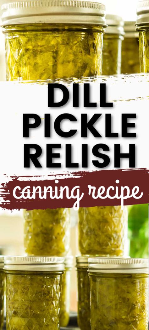 Canned Dill Pickle Relish, Dill Pickle Relish Recipe Easy, Canning Dill Pickle Relish, Spicy Dill Pickle Relish Recipe Canning, Canned Dill Relish Recipe, Pickles For Canning, Small Batch Dill Pickle Recipe Canning, Easy Canned Pickle Recipes, Relish For Canning