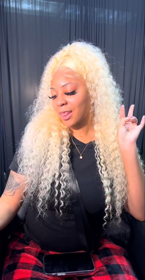 Blonde Deep Wave Wig, Hair Tease, Blonde Deep Wave, Deep Wave Wig, Big Mama, Blonde Lace Front Wigs, Beautiful Curly Hair, Wave Wig, Girls Hairstyles Braids