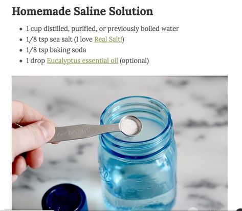 Diy saline solution Diy Nasal Saline Solution, Diy Piercing Solution, Diy Saline Solution For Piercing, Saline Solution For Nebulizer, Netti Pot Solution Homemade, Diy Saline Solution For Nose, Diy Nettie Pot, Diy Saline Solution For Nebulizer, Nasal Wash Recipe