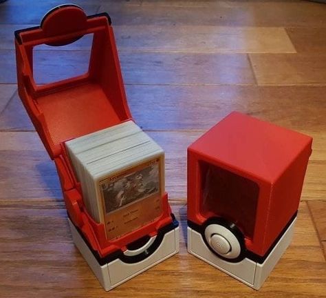 3d Printing Ideas Pokemon, Diy Pokemon Cards, Pokemon Card Box, Card Box Diy, Diy Card Box, Pokemon Room, 3d Pokemon, 3d Printing Art, 3d Printer Designs