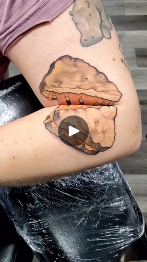 5.4K reactions · 935 comments | Grilled Cheese tattoo by @enchantress_tattoos at Aces Ink Tattoos & Piercings in Winter Haven, Florida. | TattooSnob.com | Jumbo · Cafe Culture Grilled Cheese Tattoo, Olive Juice Tattoo, Enchantress Tattoo, Cheese Tattoo Ideas, Grill Tattoo, Cheese Tattoo, Florida Tattoo, Winter Haven Florida, Cafe Culture