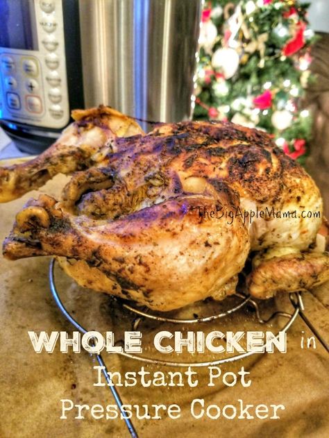 Instant Pot whole chicken, tender juicy inside with crispy skin - Daily Yum Whole Instant Pot Chicken, Instant Pot Recipes Whole Chicken, Whole Chicken In Instapot, Frozen Whole Chicken Instant Pot, Instapot Whole Chicken, Instant Pot Whole Chicken Recipes, Whole Chicken In Instant Pot, Whole Chicken Instant Pot, Pressure Cooker Whole Chicken