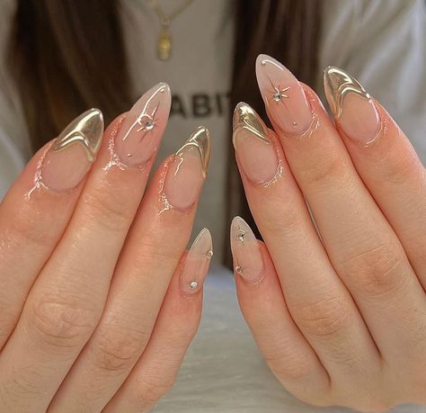 Timeless Nails Design, Chrome Summer Nails, Summer Nail Ideas, Hello Nails, Hippie Nails, Nails Salon, Blush Nails, Classy Acrylic Nails, Metallic Nails