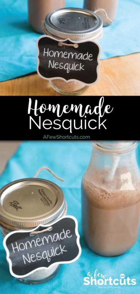 Homemade Nesquick, Nesquick Chocolate Milk, Nesquik Recipes, Chocolate Milk Mix, Chocolate Milk Powder, Cacao Recipes, Diy Mixes, Coffee Creamers, Homemade Mixes