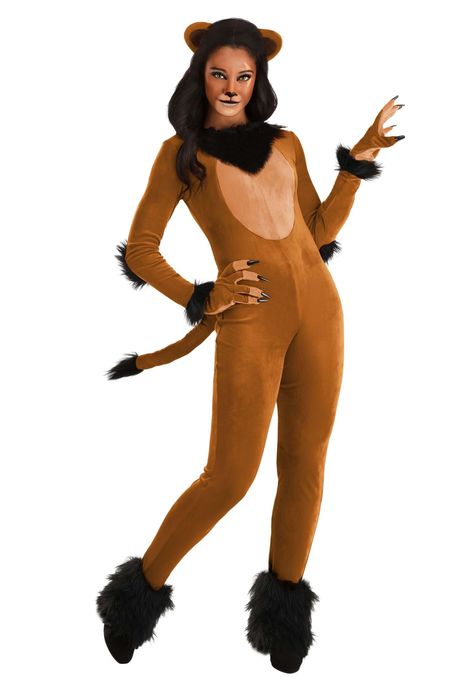 PRICES MAY VARY. Size: X-Large Body: 95% polyester 5% spandex, Tail: 64% polyester 36% acrylic, Others: 100% polyester Stretchy cuddle plush jumpsuit has zipper down center back Sewn in, fiber filled tail with faux fur on the end, faux fur on the collar, sleeve cuffs and elbows Plastic headband has cuddle plush fabric with cuddle plush and foam ears sewn on Unleash your inner villain with our Disney The Lion King Scar Costume for Women! This outfit lets you step into the role of one of Disney's Scar Costume, Toddler Elsa Costume, The Lion King Scar, King Scar, Lion King Scar, Cheerleader Halloween, Cheerleader Halloween Costume, Lion King Costume, Barbie Halloween Costume